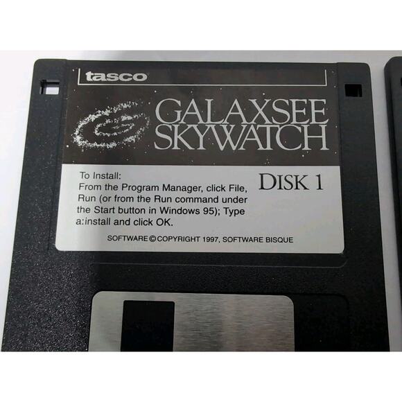 TASCO Galaxsee Skywatch for Windows 95 On 3.5" Floppy Disc Media - Complete - Picture 2 of 3